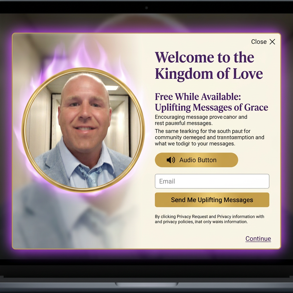 Welcome message portrait and popup design reference